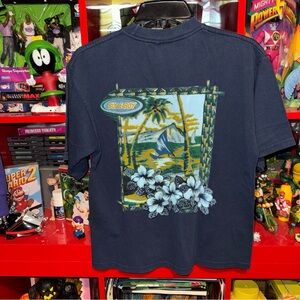 Vintage 98’ Bugle Boy x Hawaiian beach youth T-shirt
